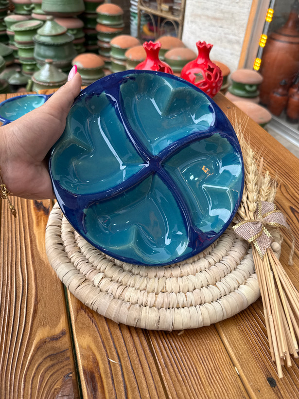 اردو خوری سفالی فیروزه ای