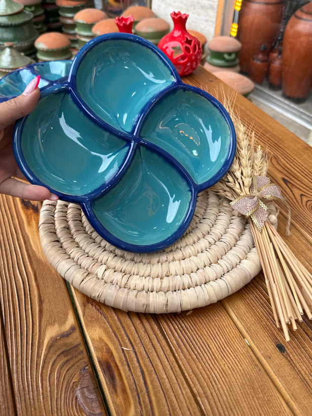 اردو خوری سفالی فیروزه ای