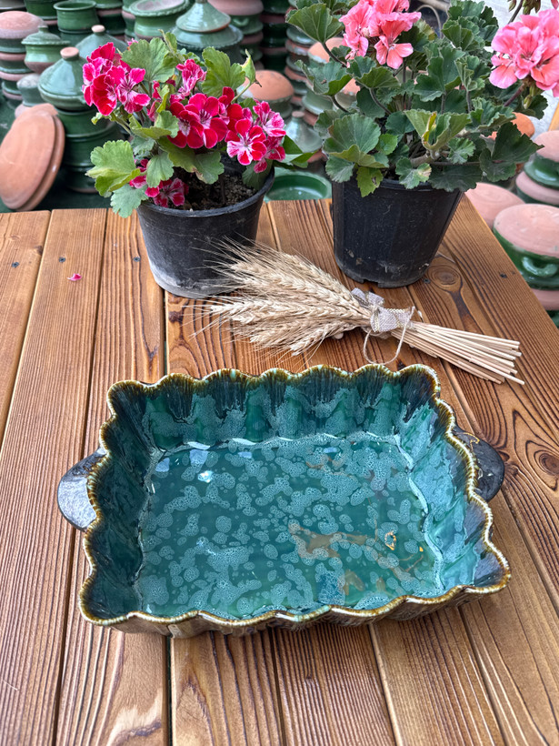 تارت مستطیل لبه چین شره ای