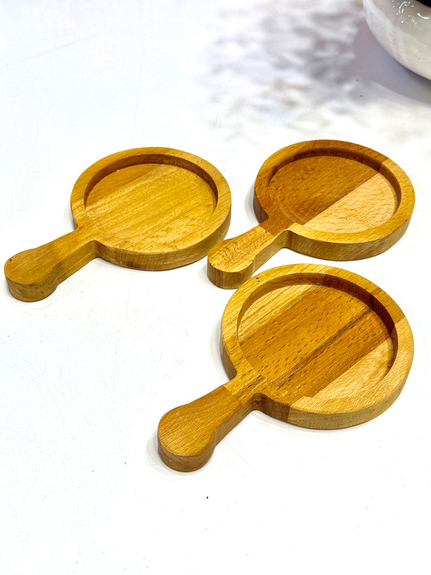 زیره سرو چوبی تک دسته