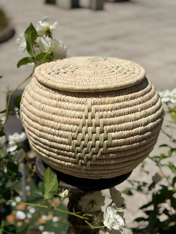 جا برنجی حصیری ۱۰ ۱۲کیلویی با پیمانه