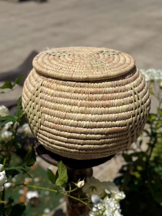 جا برنجی حصیری ۱۰ ۱۲کیلویی با پیمانه