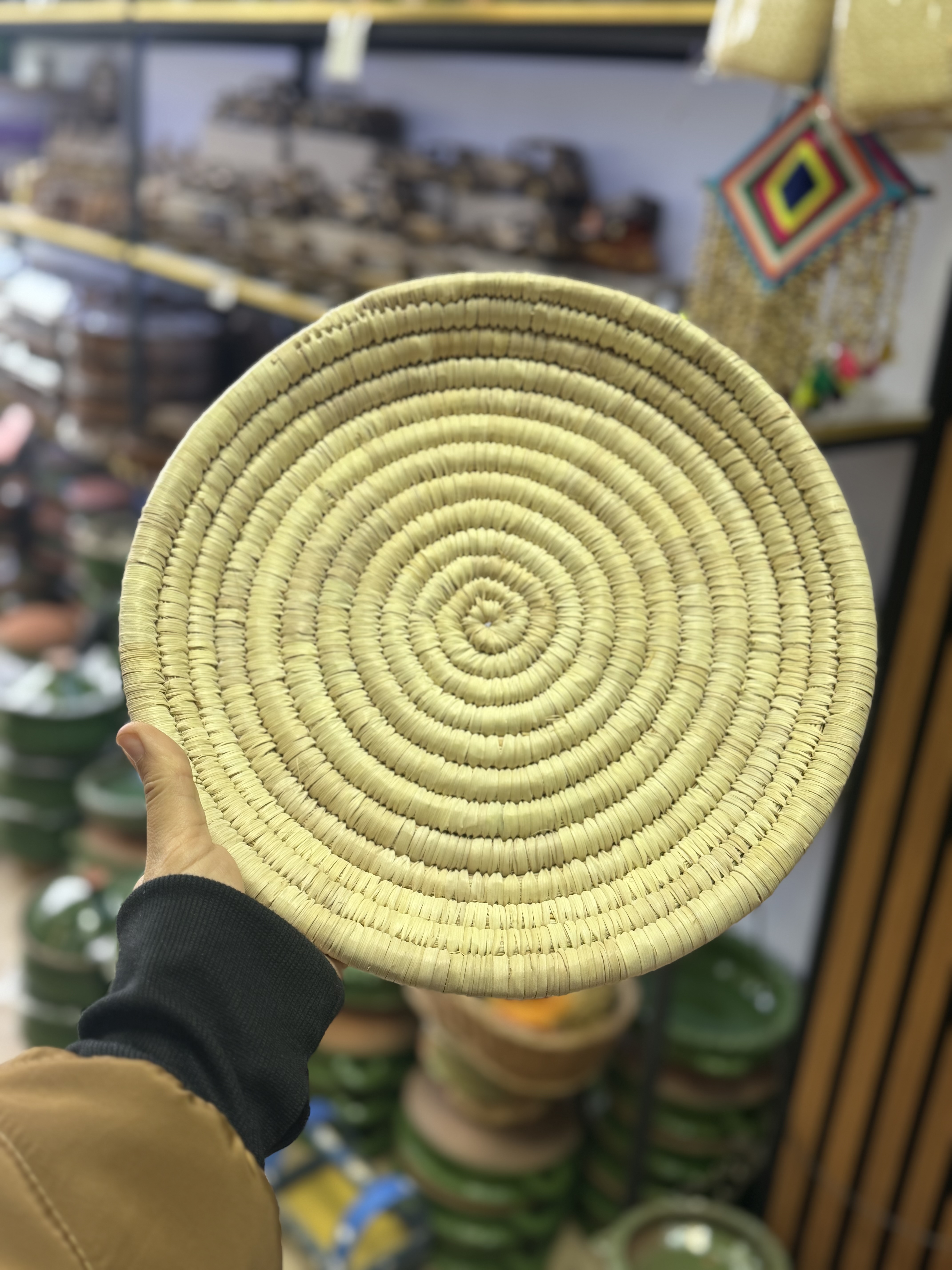 سینی حصیری ساده