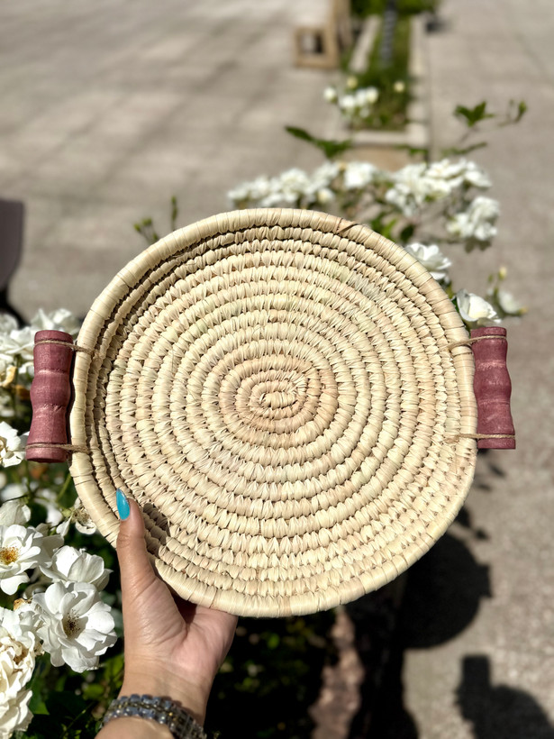 سینی حصیری دسته دار