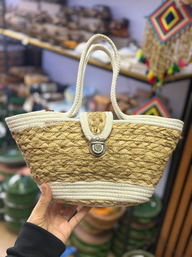 کیف حصیری رنگی