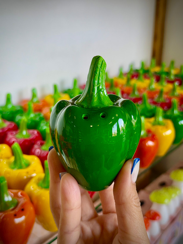 نمکدان دلمه رنگی سرامیکی 4عددی